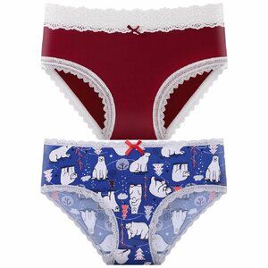 Splendies Bikini Panties Frosty Bears & Hermoine Lot of 2 New Pairs Underwear